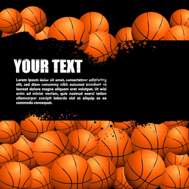 Free Vector hand drawn basketball background 