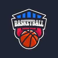 Free vector hand drawn basketball logo template