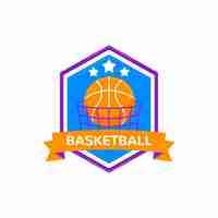 Free vector hand drawn basketball logo template