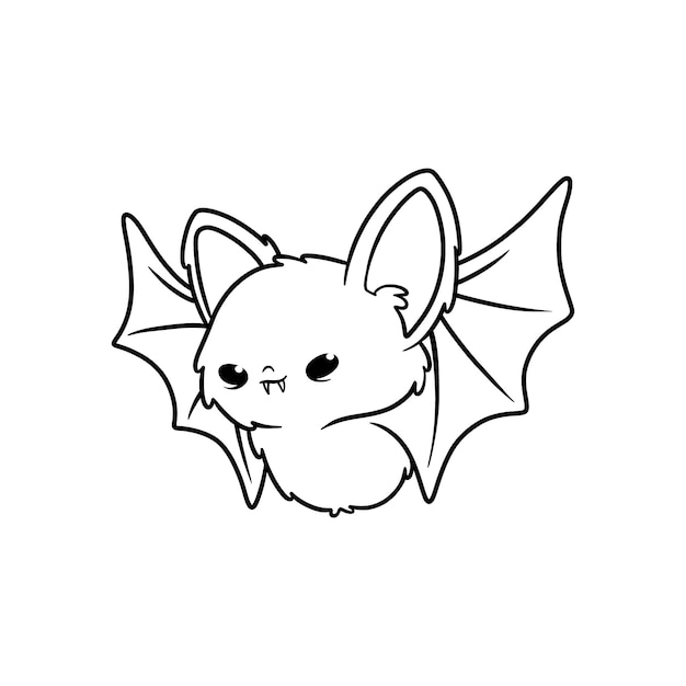 Free vector hand drawn bat outline illustration