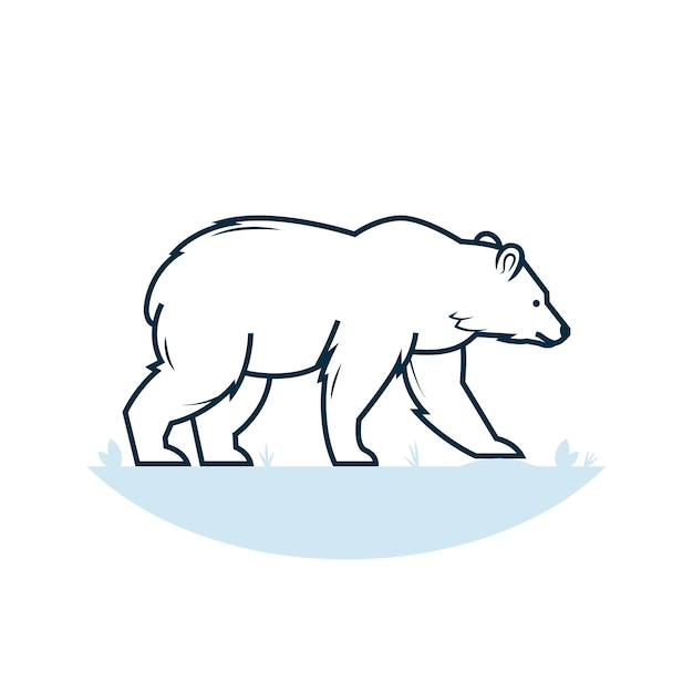 Free vector hand drawn bear outline illustration