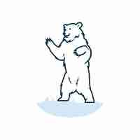 Free vector hand drawn bear outline illustration