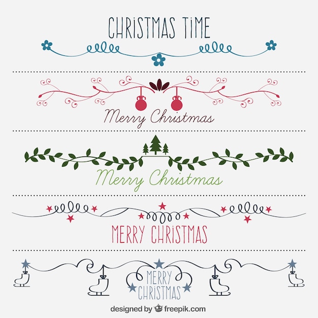 Download Free Hand Drawn Beautiful Decorative Christmas Borders Svg Dxf Eps Png House Vectors Photos And Psd Files