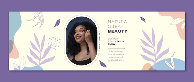 Hand drawn beauty concept twitter header