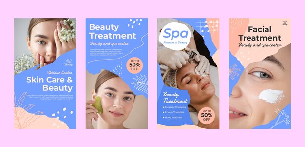 Hand drawn beauty salon instagram stories