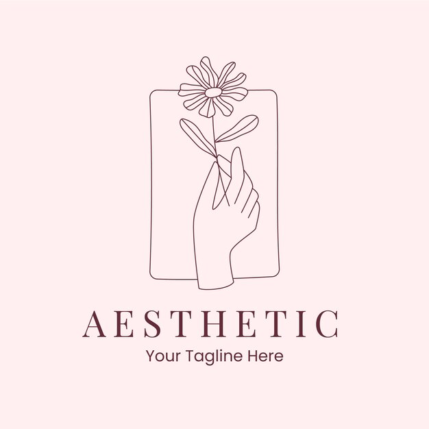 Hand drawn beauty salon logo