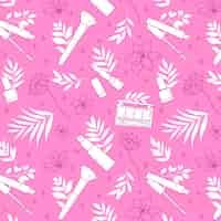 Free vector hand drawn beauty salon pattern