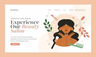 Free vector hand drawn beauty salon  template design