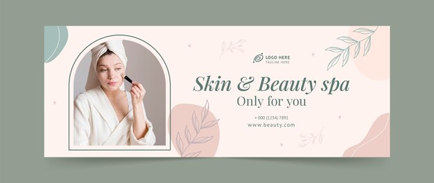 Hand drawn beauty spa facebook cover