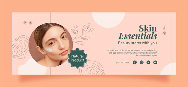 Hand drawn beauty spa facebook cover