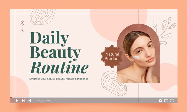 Hand drawn beauty spa youtube thumbnail