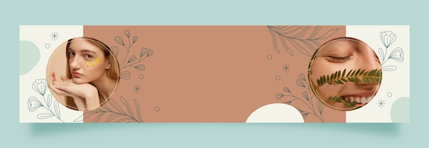 hand drawn beauty template design