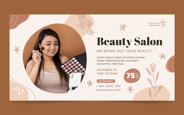 hand drawn beauty template
