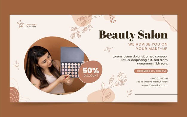 hand drawn beauty template