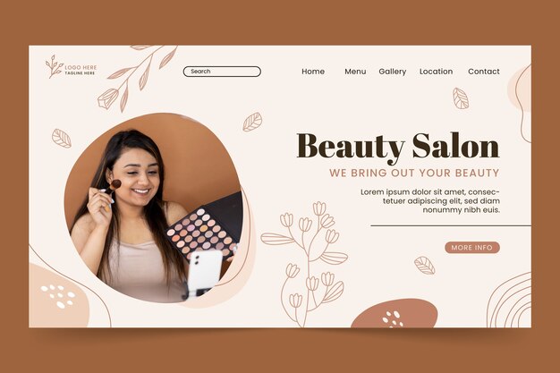 hand drawn beauty template