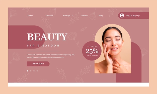 hand drawn beauty template