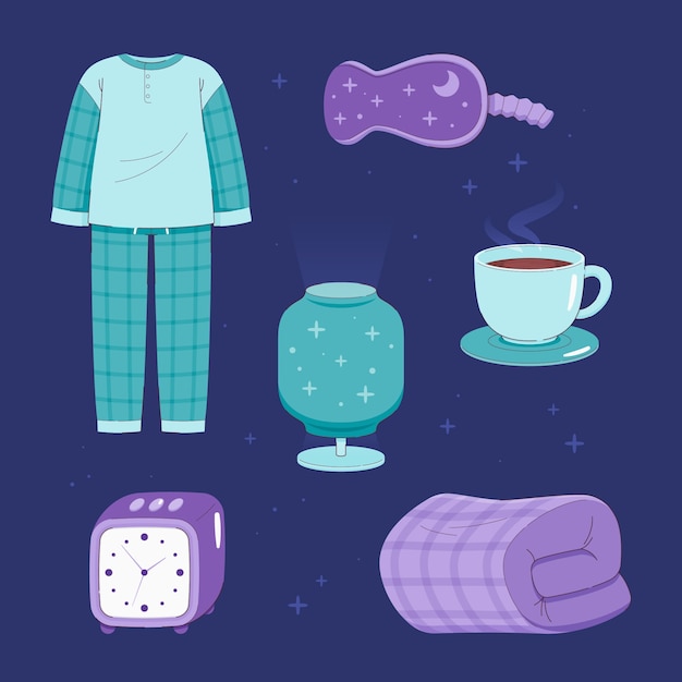 Free vector hand drawn bedtime element