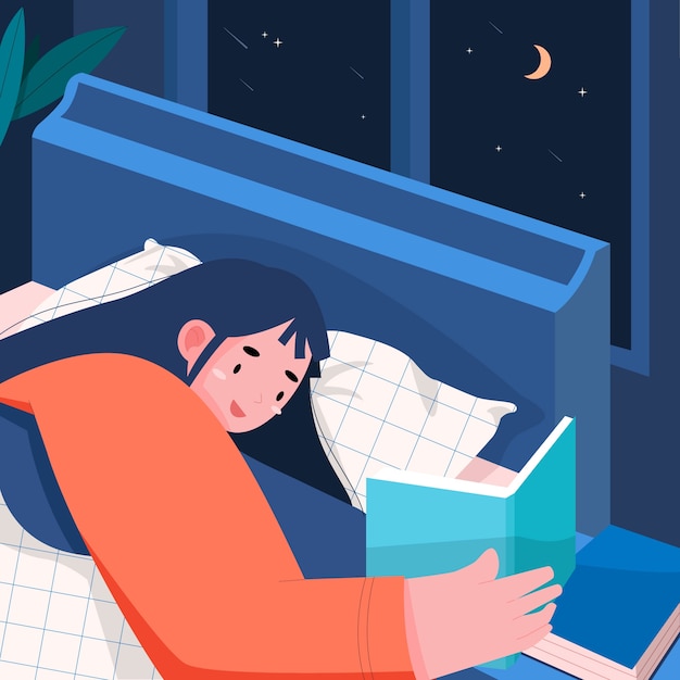 Hand drawn  bedtime stories illustration