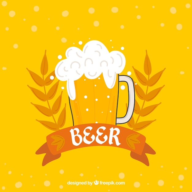 Hand drawn beer background