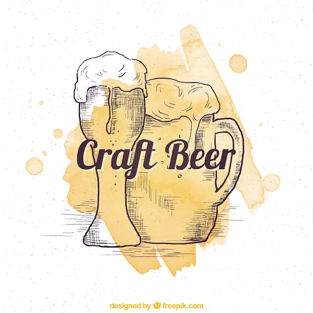 手描きのビールの背景