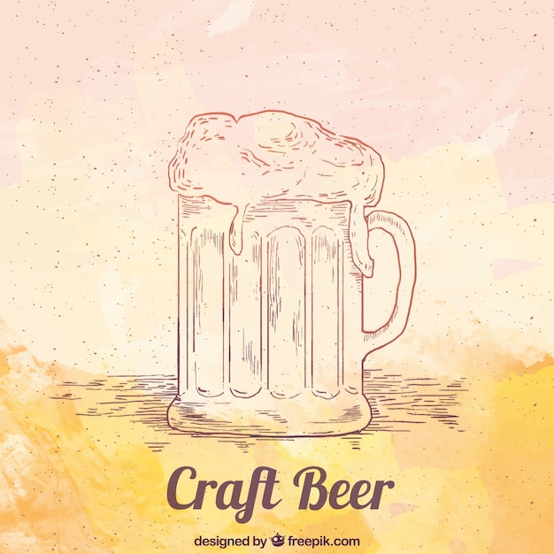 Hand drawn beer background