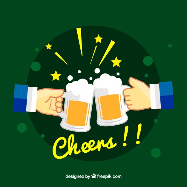 Free Vector hand drawn beer background