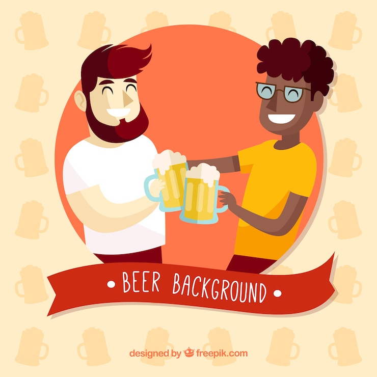 Free Vector hand drawn beer background