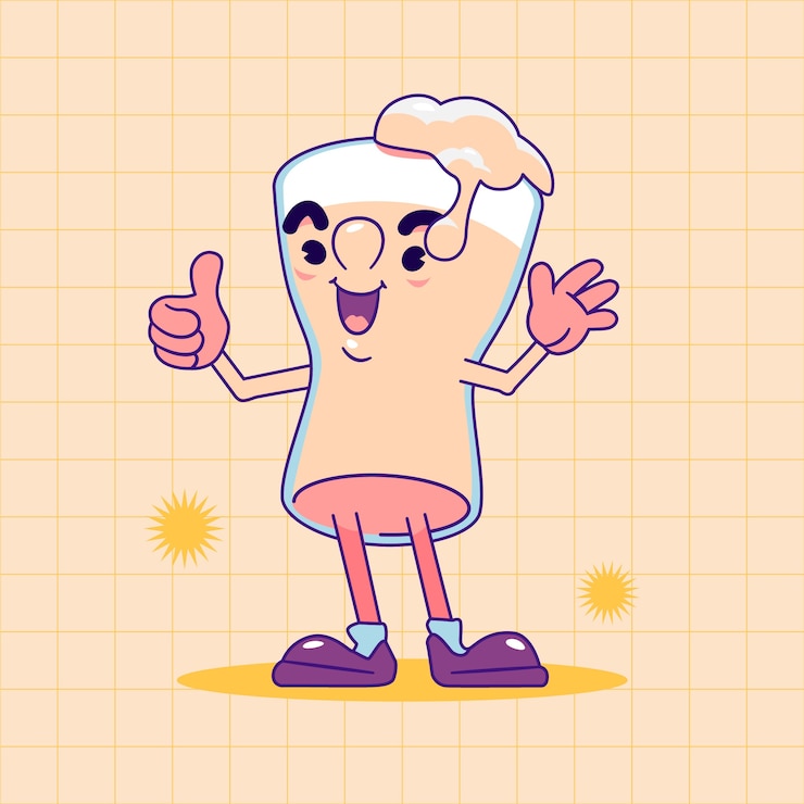 Free Vector hand drawn beer cartoon illustration