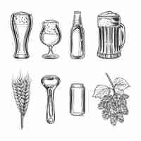 Free vector hand drawn beer drawing illustration