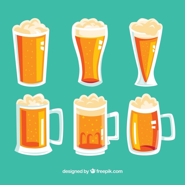 手描きのビールグラス＆マグカップ