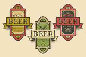 Free vector hand drawn beer label design