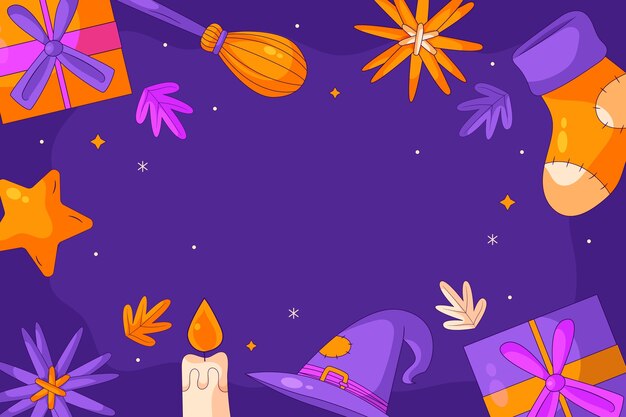 Free vector hand drawn befana background