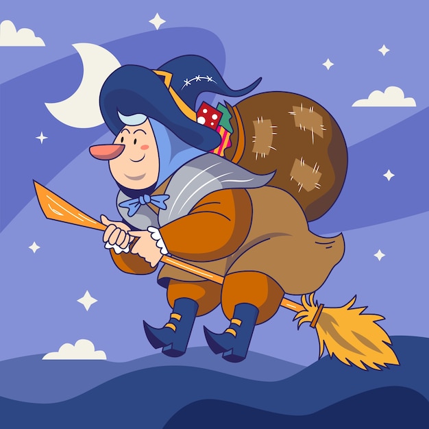 Free vector hand drawn befana illustration