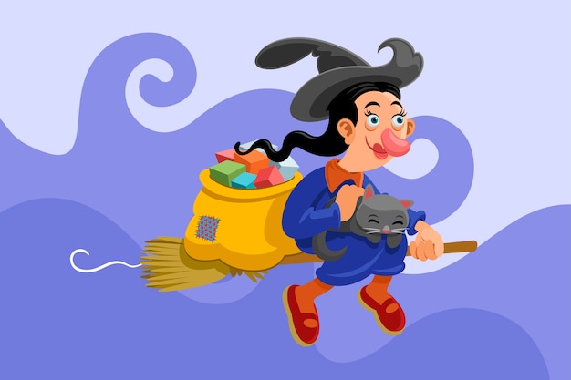 Free vector hand drawn befana illustration