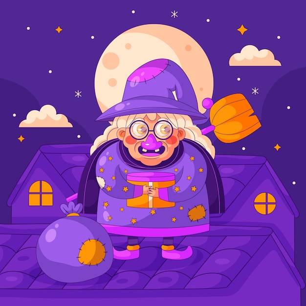 Free vector hand drawn befana illustration