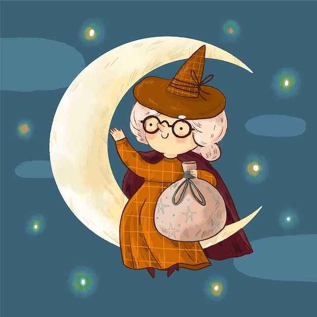 Free vector hand drawn befana illustration