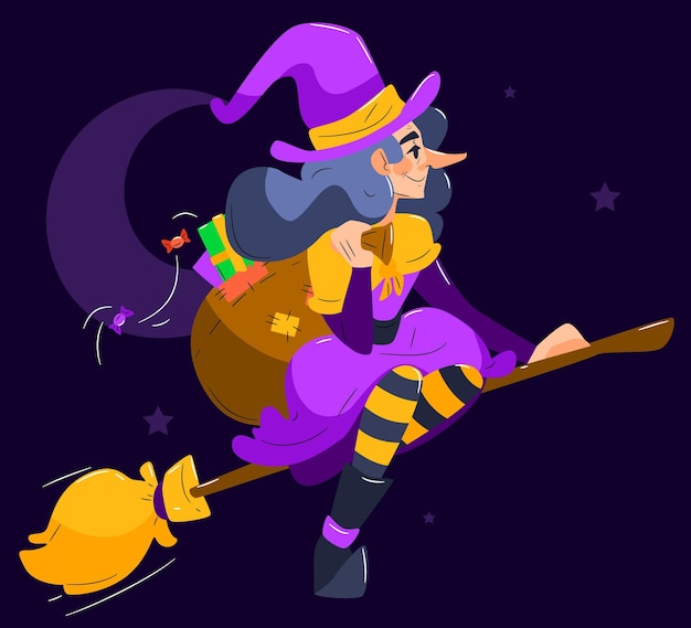 Free vector hand drawn befana