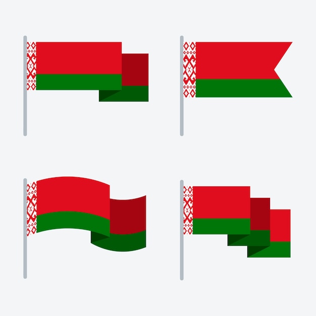 Hand drawn belarus national emblems