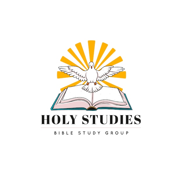 Hand drawn bible study logo