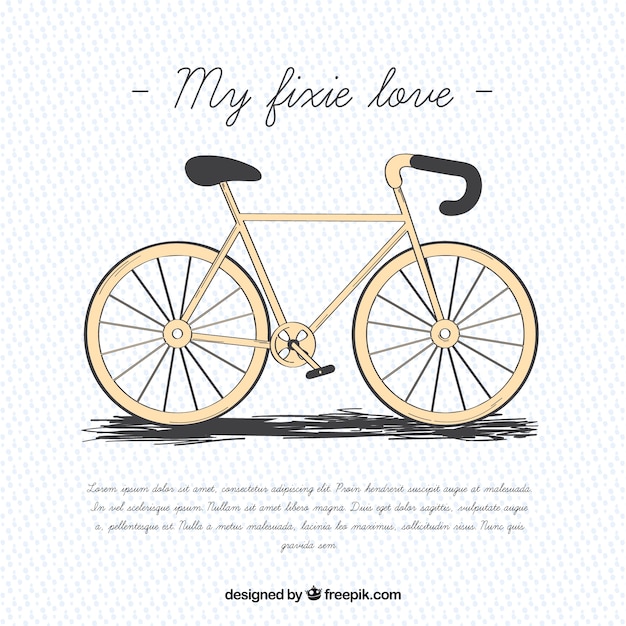 Vettore gratuito disegnata a mano background bici