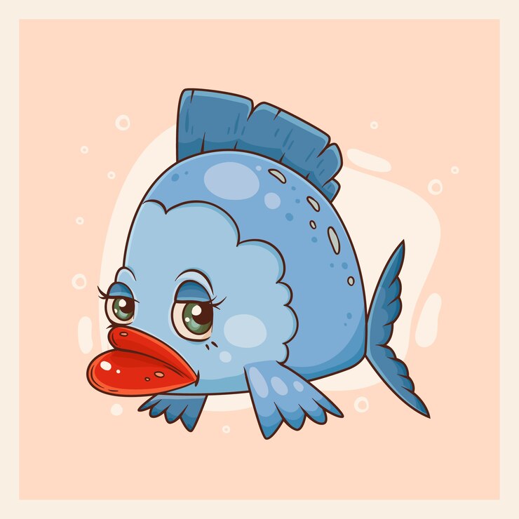 मुफ़्त वेक्टर hand drawn  big lips cartoon illustration