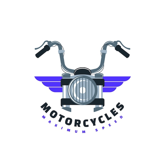 Vettore gratuito design del logo motociclista disegnato a mano