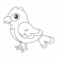 Free vector hand drawn bird outline illustration