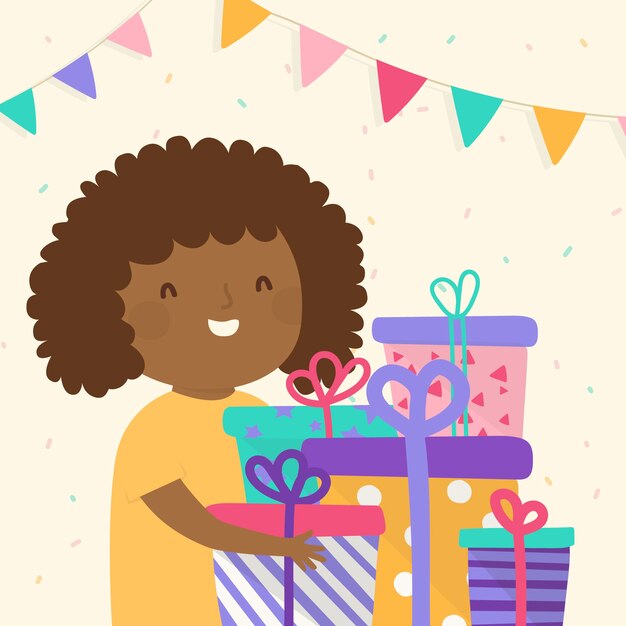 Free vector hand drawn birthday background