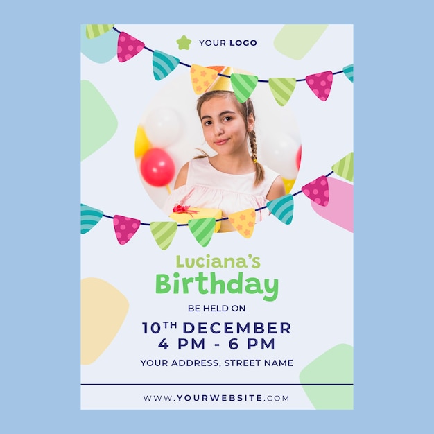 hand drawn birthday celebration invitation