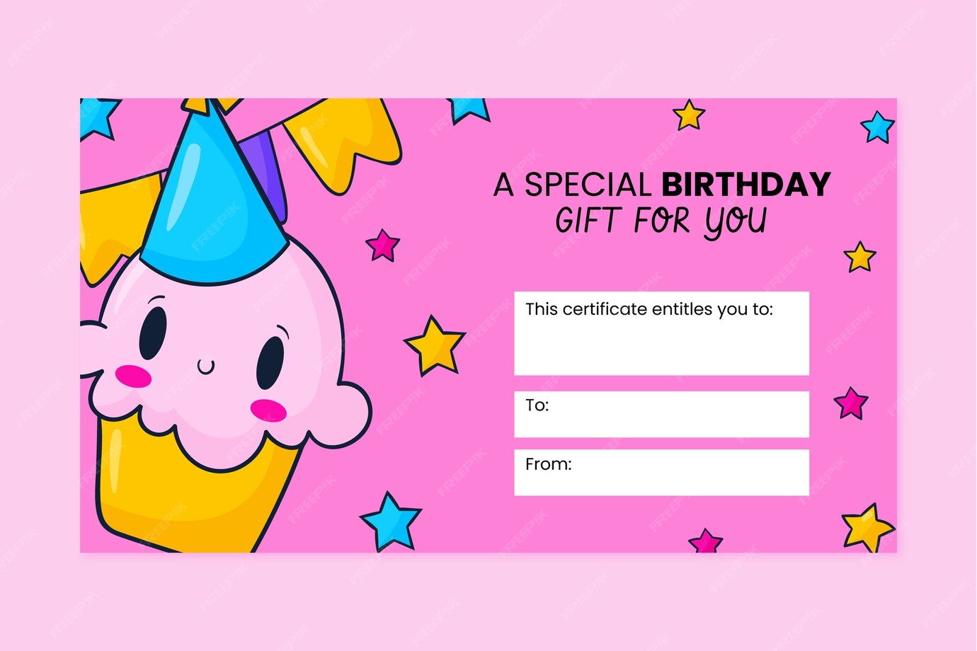 free-vector-hand-drawn-birthday-gift-voucher-template