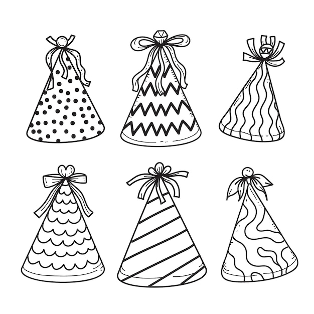 Free vector hand drawn birthday hat illustration