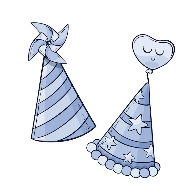 Free vector hand drawn birthday hat illustration