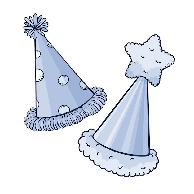 Hand drawn birthday hat illustration