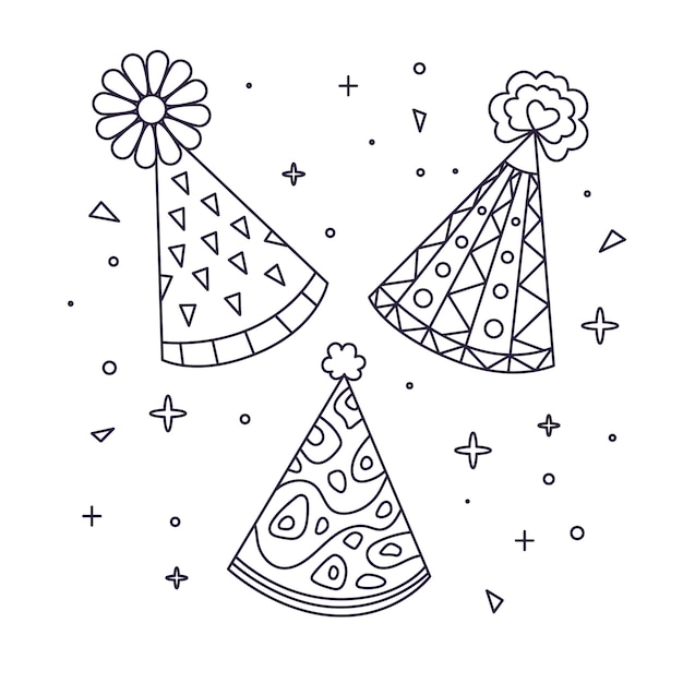 Free vector hand drawn birthday hat illustration